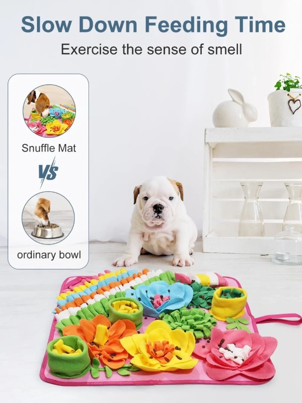 NWOT Ankilo Dog Snuffle Mat Slow Feeder Foraging Mat 20x20 Pink